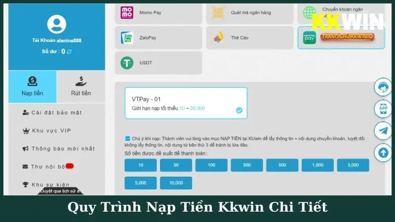 Quy Trình Nạp Tiền