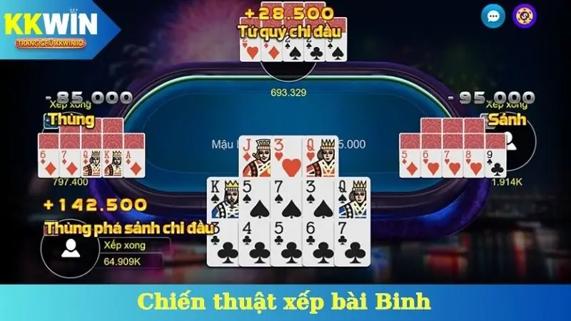 Chiến thuật xếp bài binh mang lại nhiều lợi thế